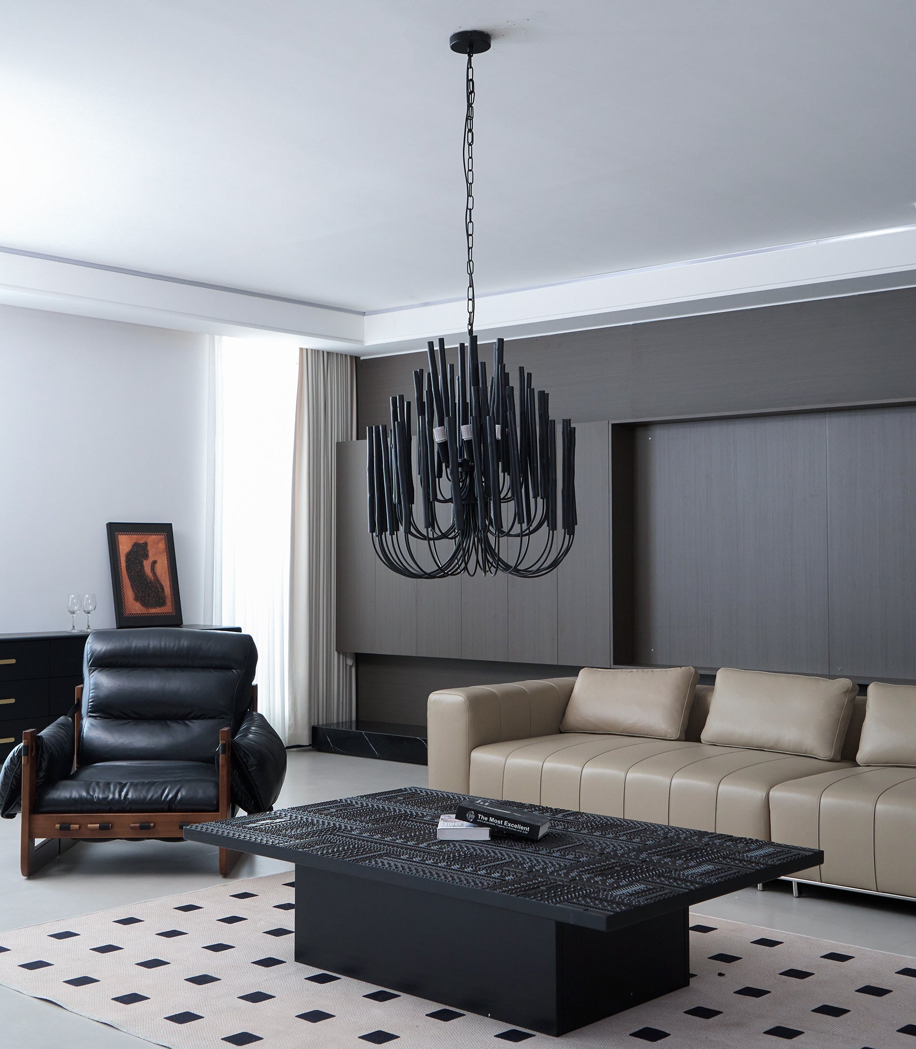 Sparse Wooden stick Chandelier