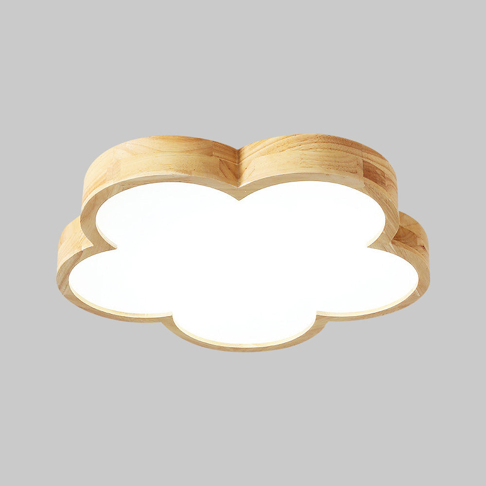 寝室用 Wabi-Sabi ウッドフラワー LED シーリングライト