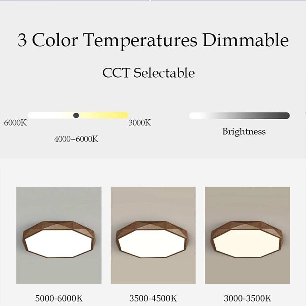 寝室用ディスクブラウンシンプルLEDシーリングライト