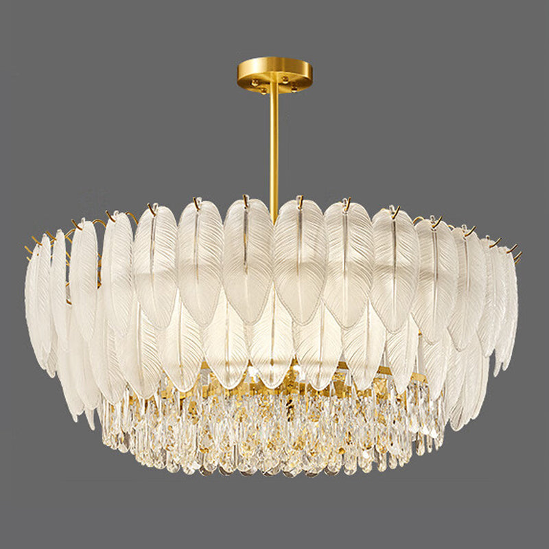 Greta Feather Crystal Chandelier
