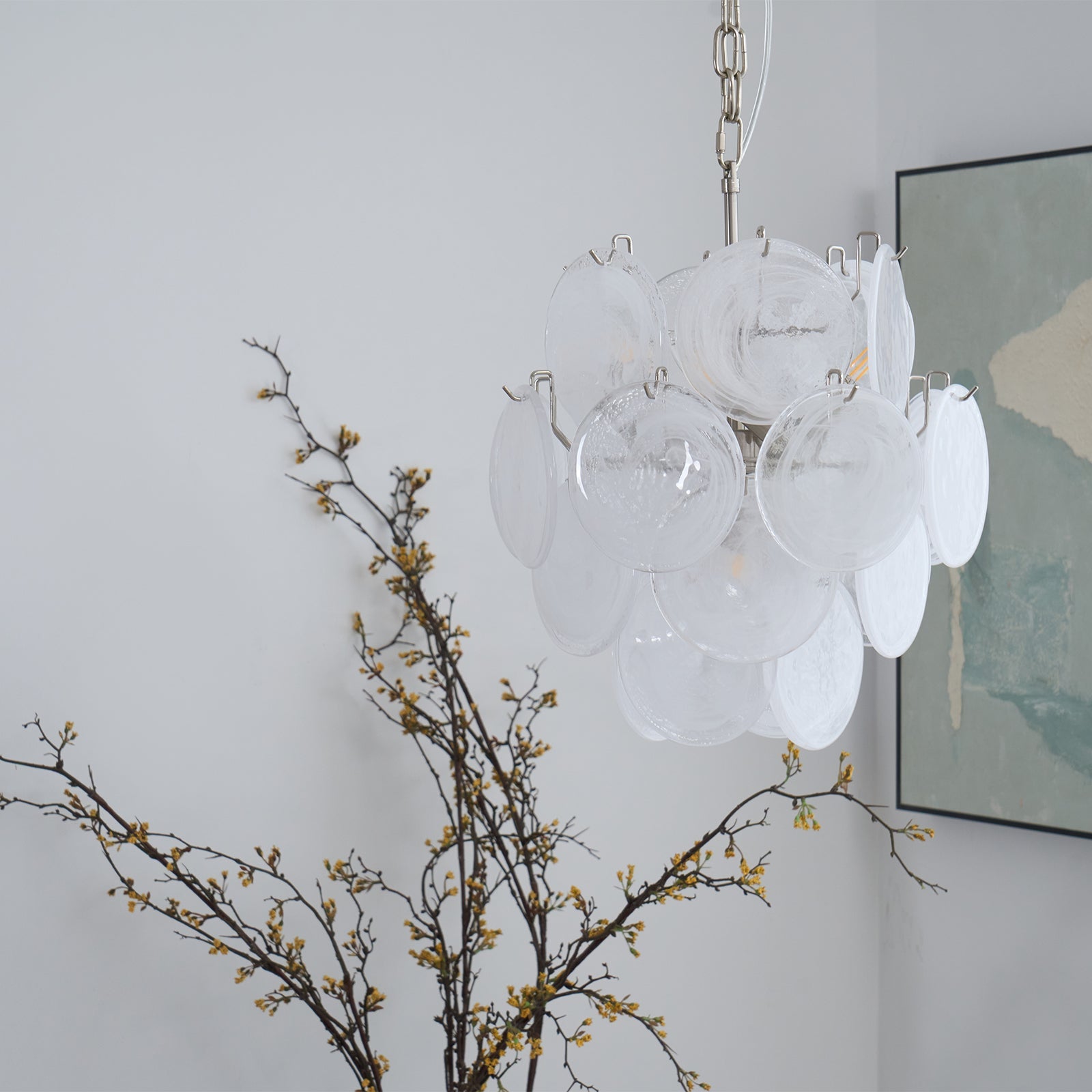Loire Valley Glass Chandelier