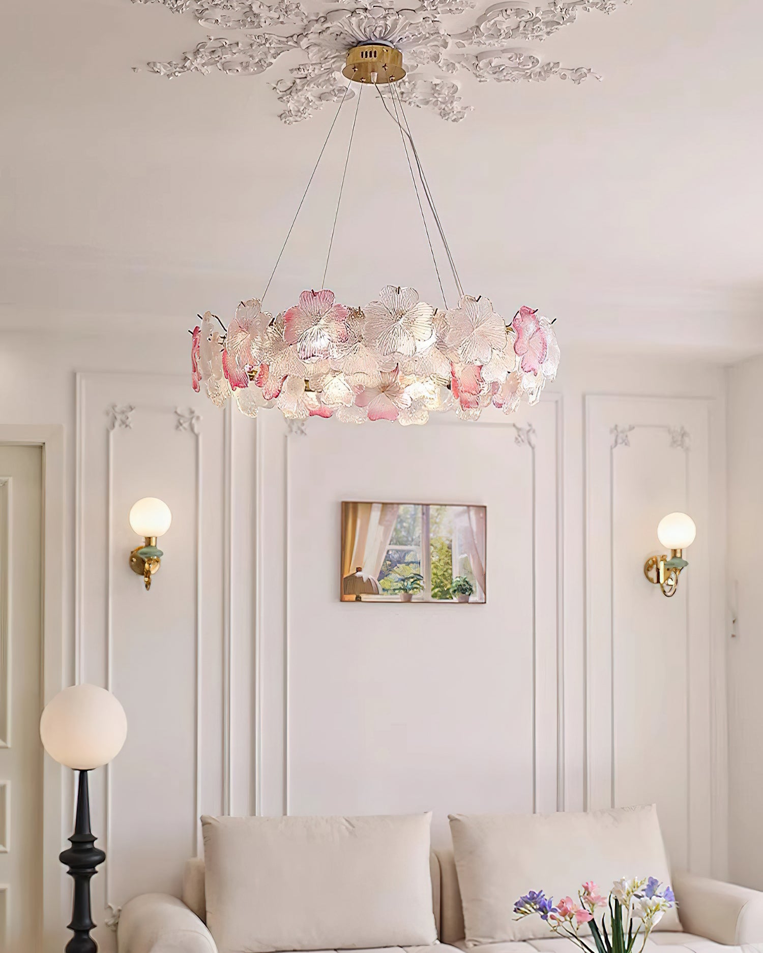 Charlotte Glass Flower Chandelier