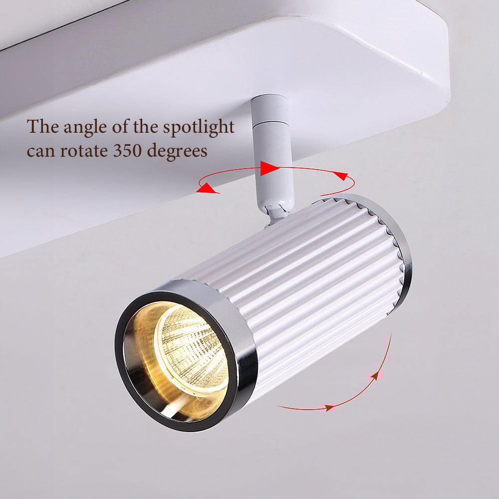 シンプルな金属製の白色LEDトラック照明