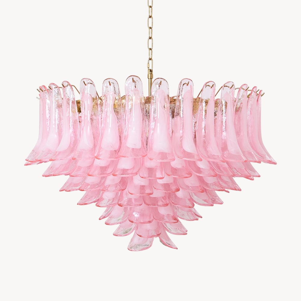 Addis Pink Glass Chandelier
