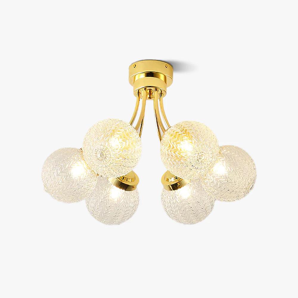 彫刻ガラスシーリングランプ