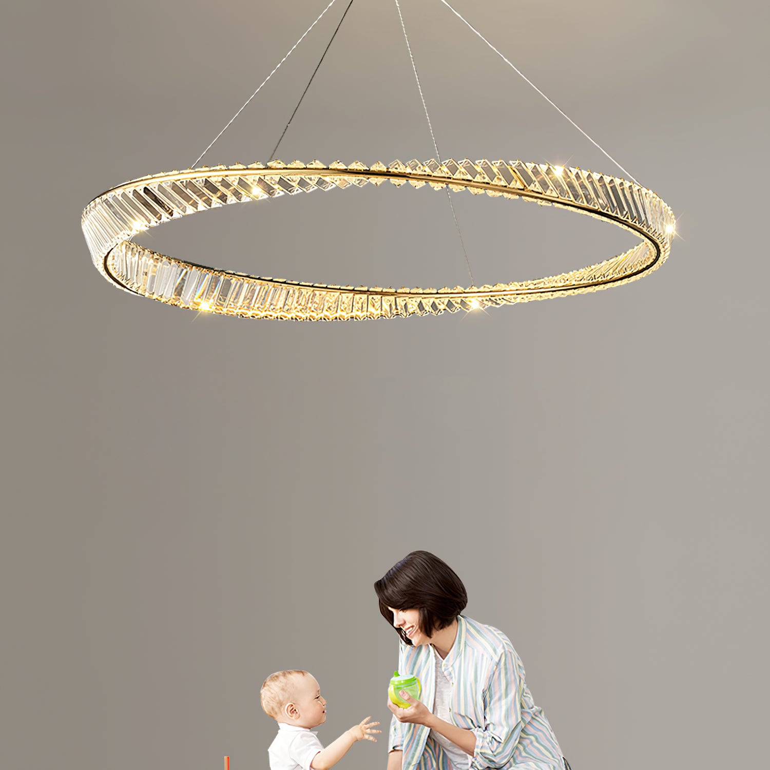 Ous クリスタル リング シャンデリア