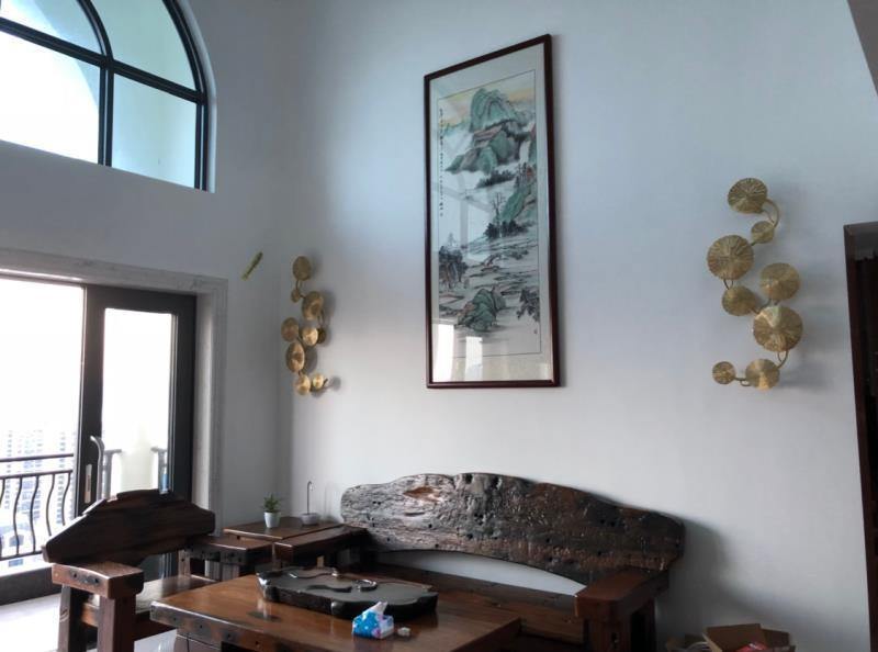 蓮の葉の壁取り付け用燭台