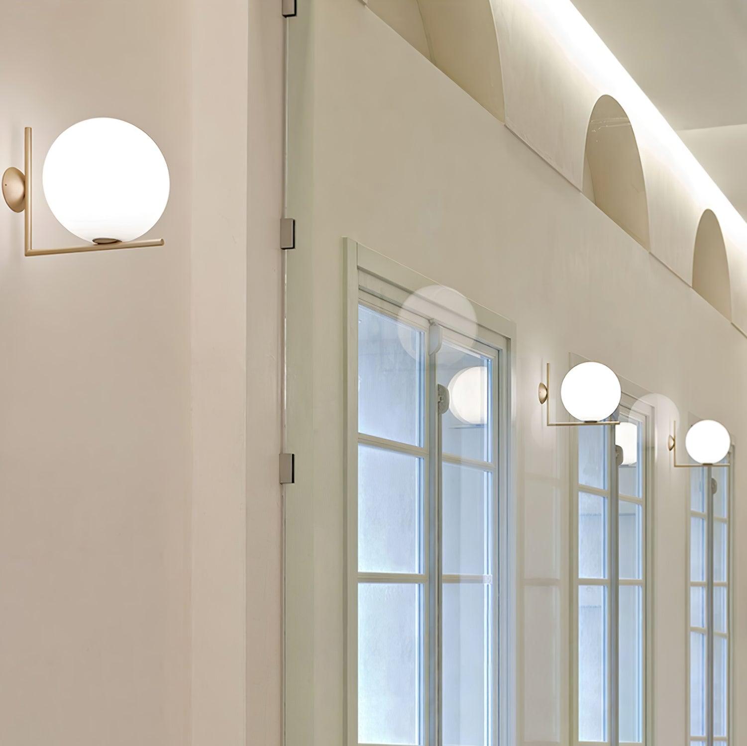 吹きガラス オパール ガラス ウォール ランプ