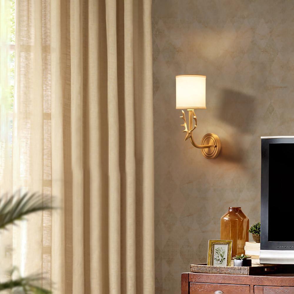 真鍮製鹿の頭のウォールライト