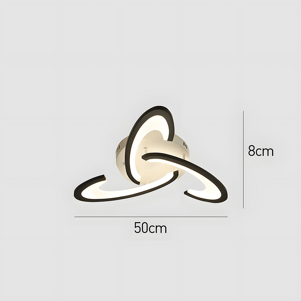 モダンな北欧風アイアンリビングルームLEDシーリングライト