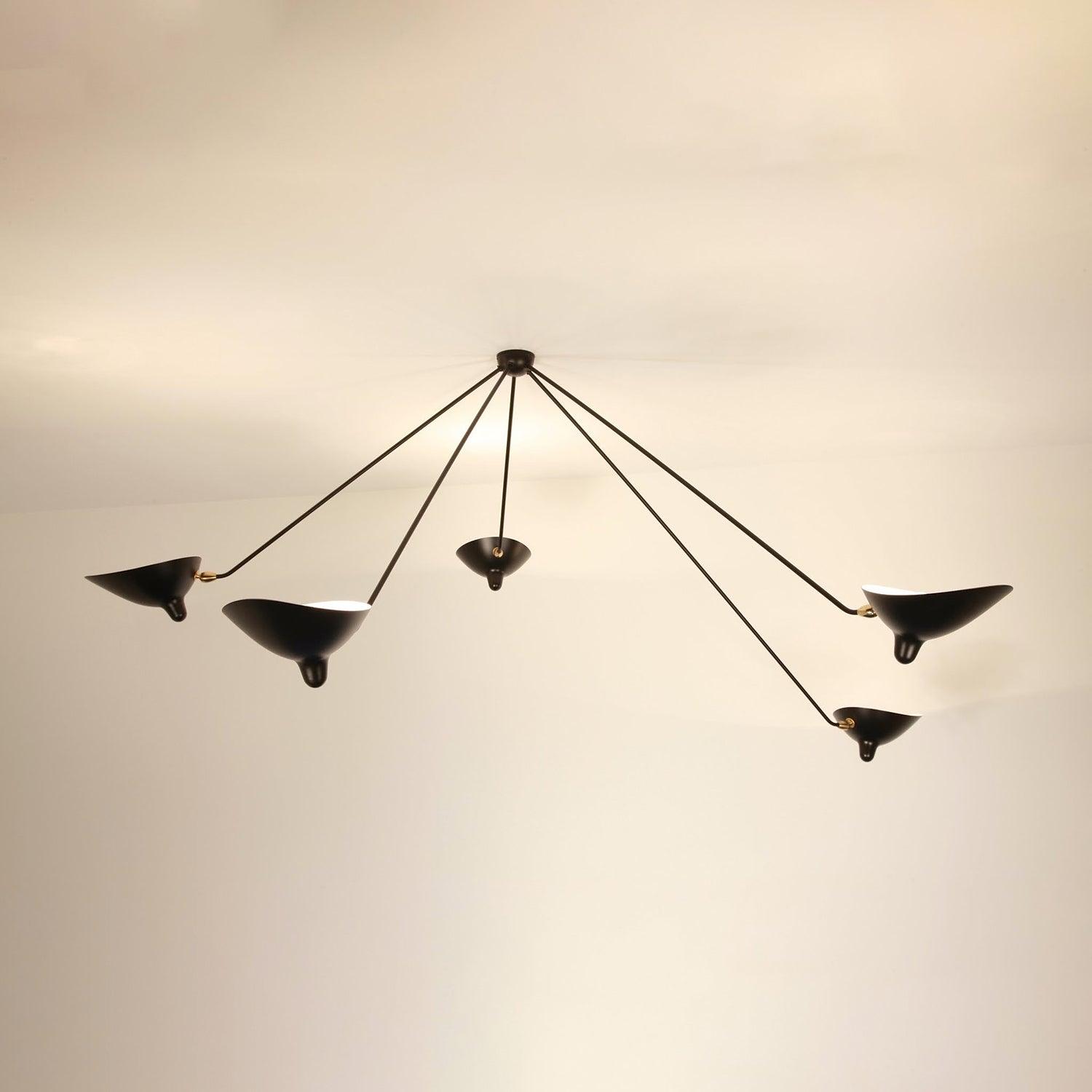 Leaning Serge Mouille Ceiling Lamp B