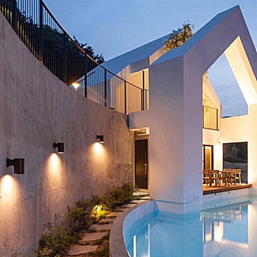 シリンダー屋外LEDウォールライト