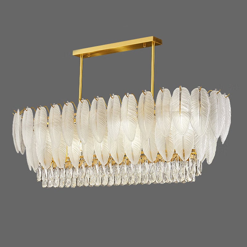 Greta Feather Crystal Chandelier