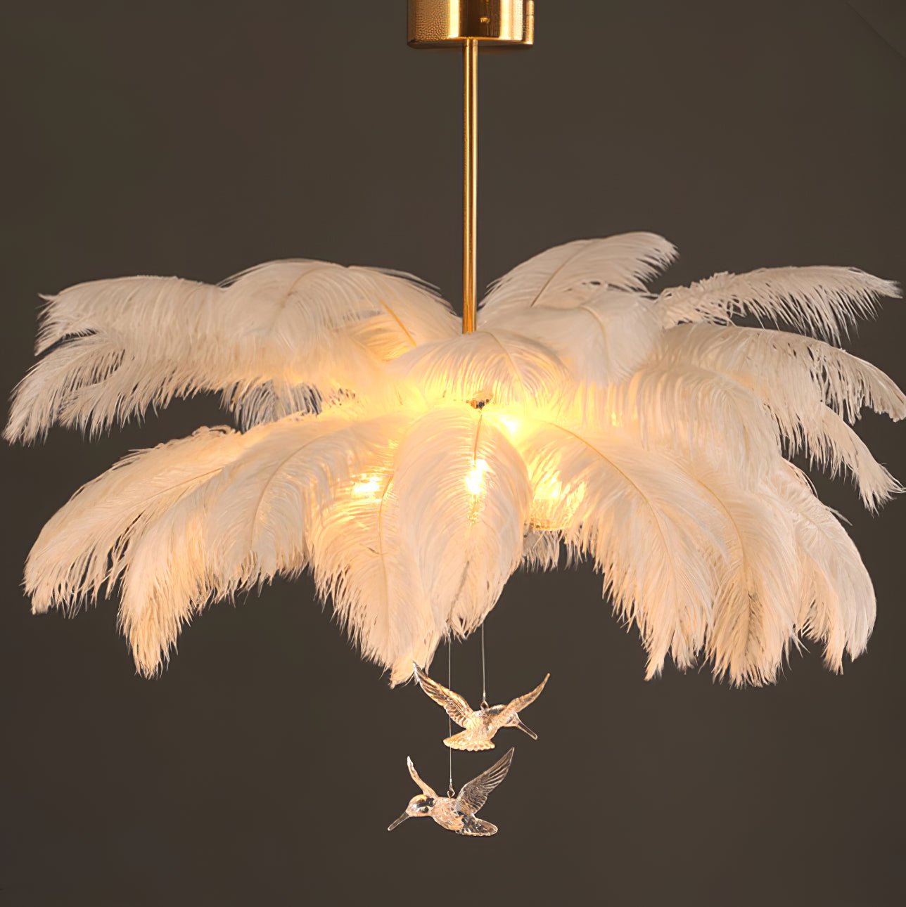 Ostrich Feather Chandelier