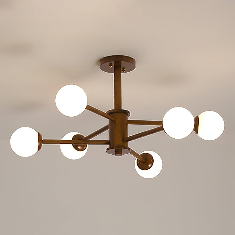 木製分子天井ライト