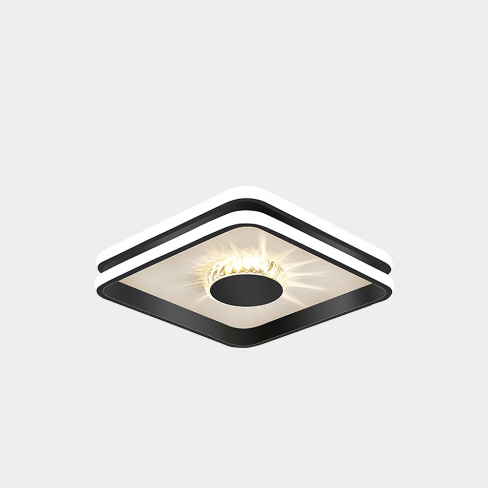 ゴールドの廊下用クリスタルLEDシーリングライト