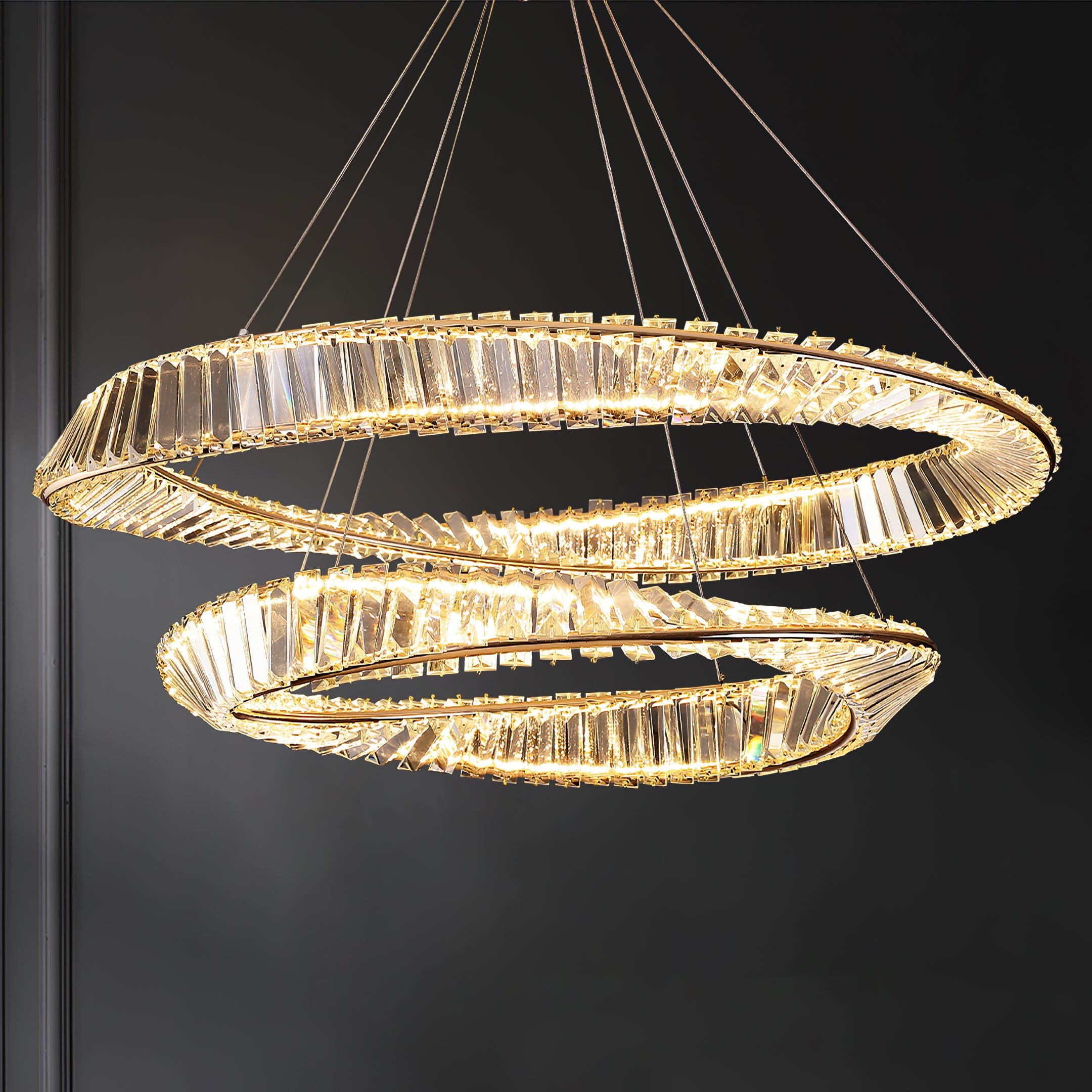 Ous クリスタル リング シャンデリア