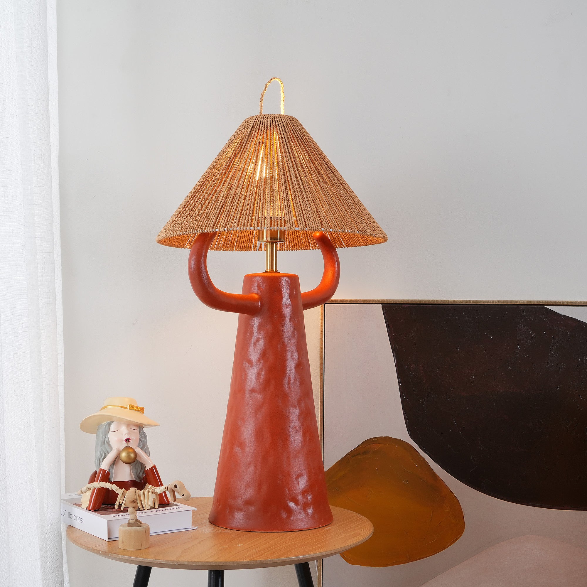 Ceramic Twine Bedroom Table Lamp