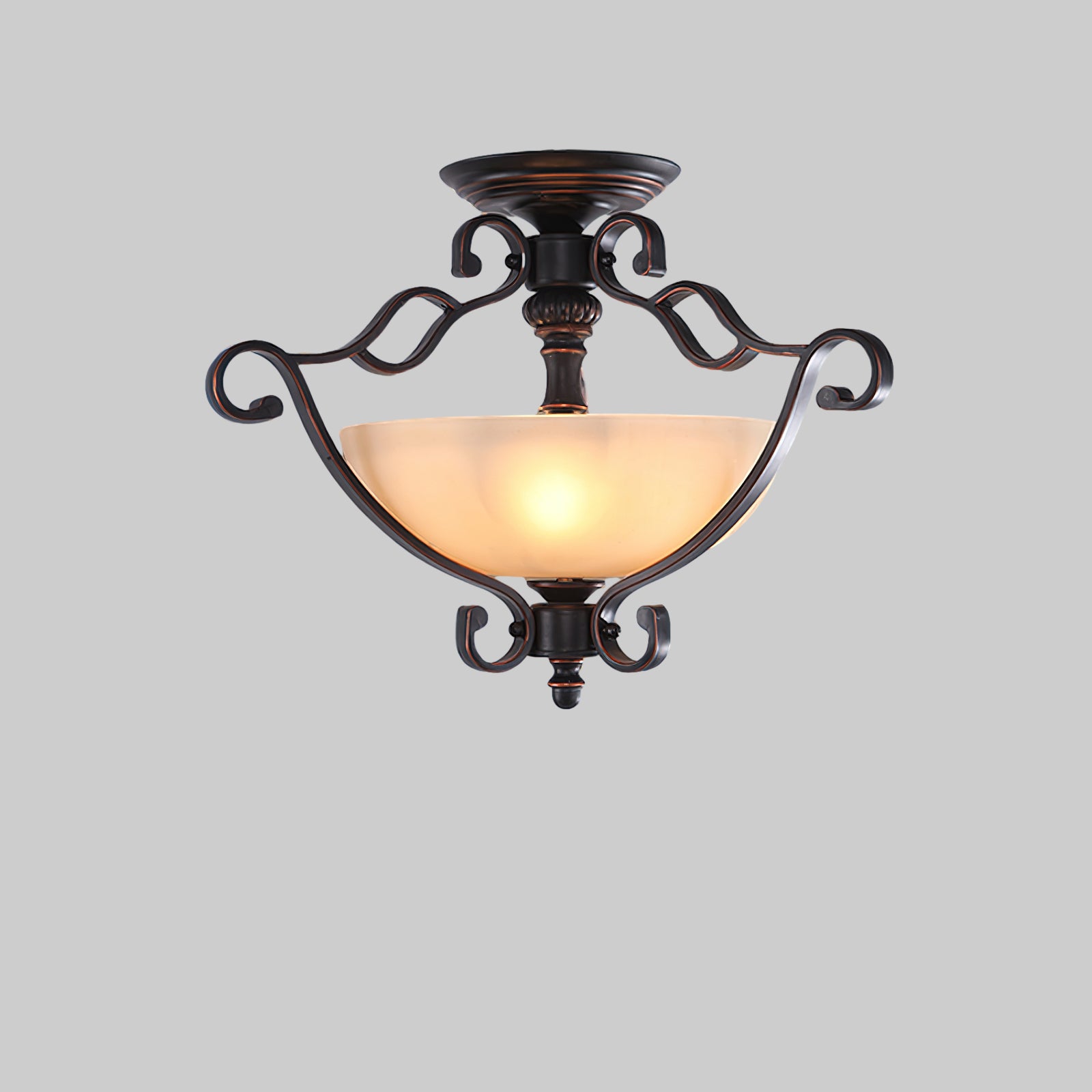 レトロポーチアイアンシーリングランプ