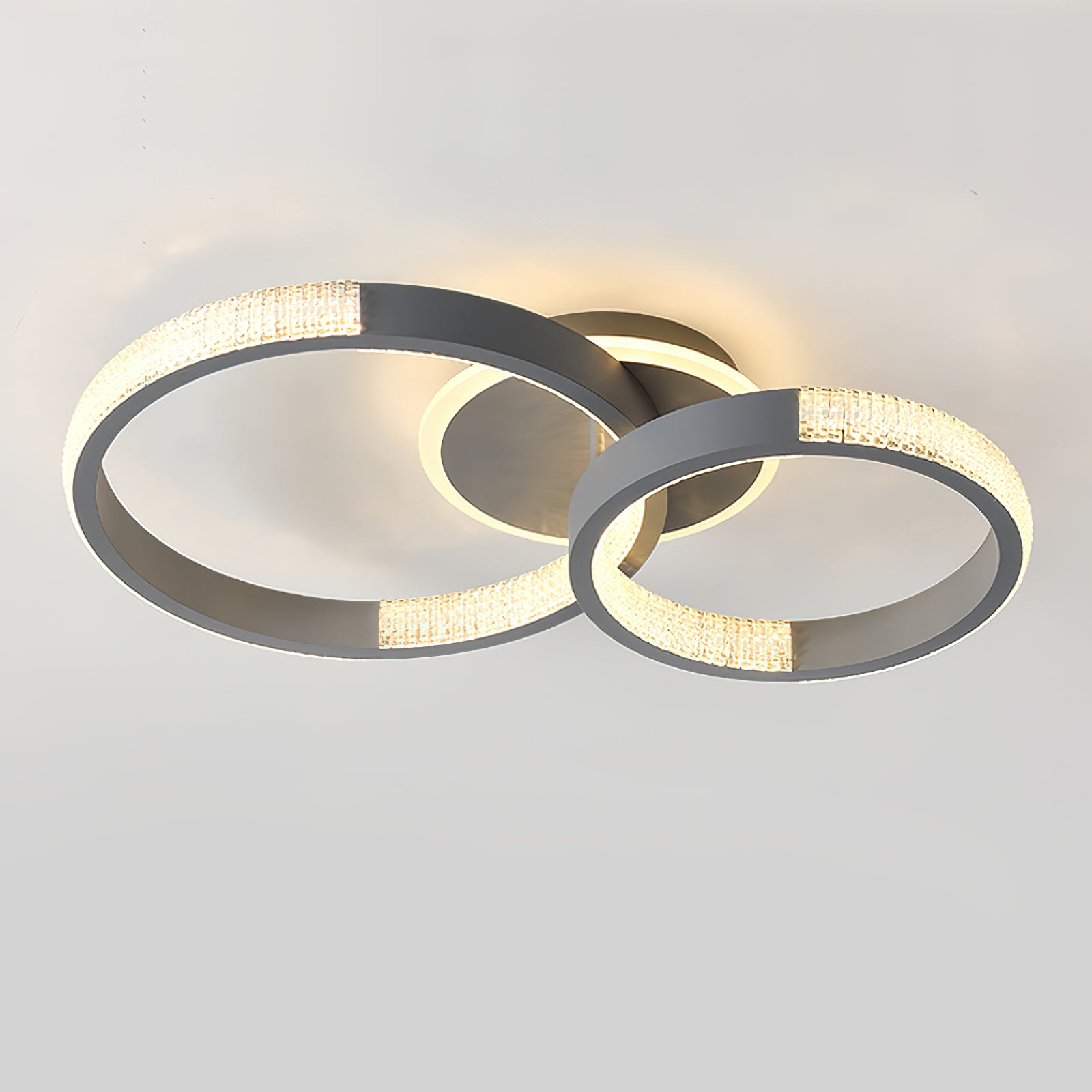 モダンなダブルリング天井ランプ