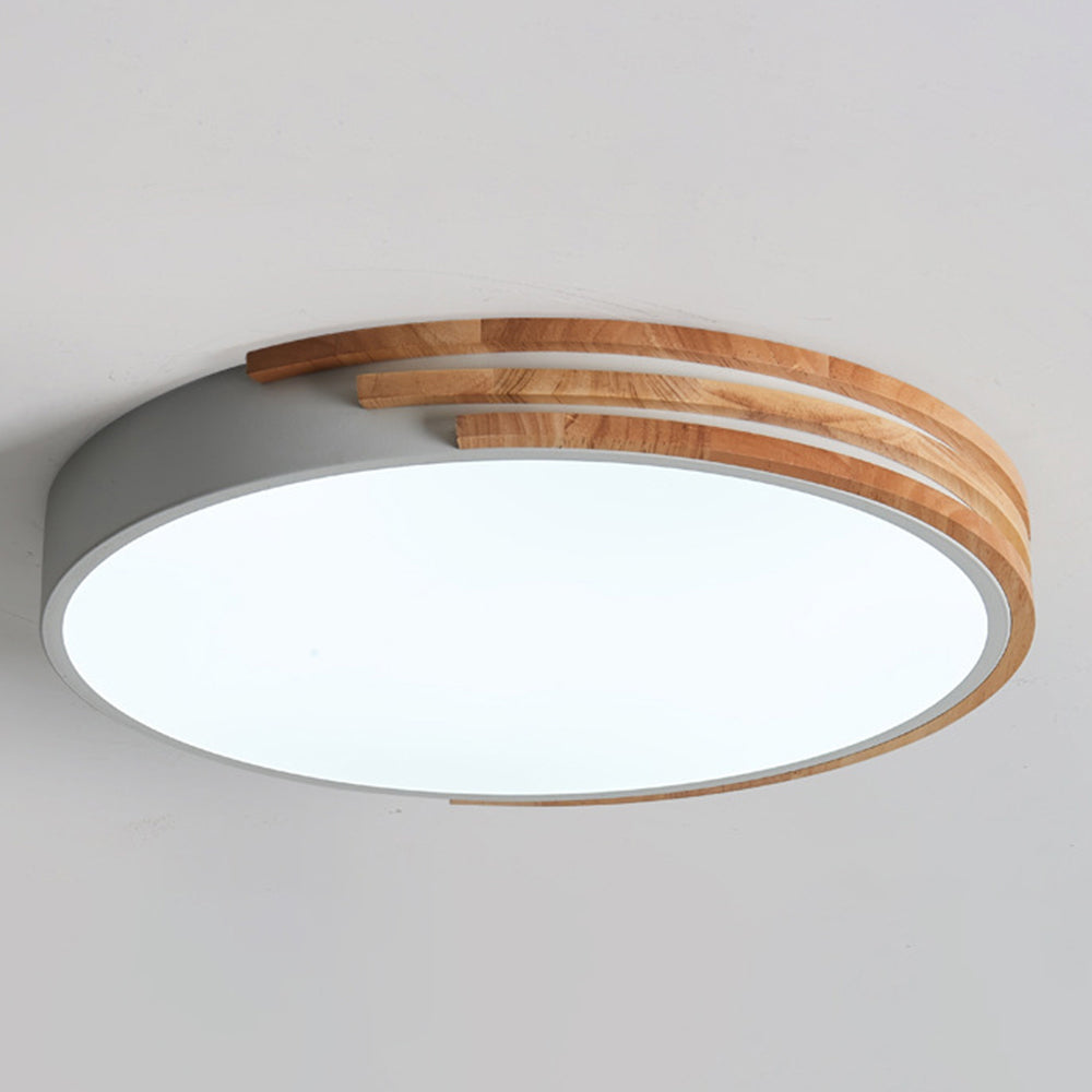 寝室に最適なシンプルな木製LEDシーリングライト