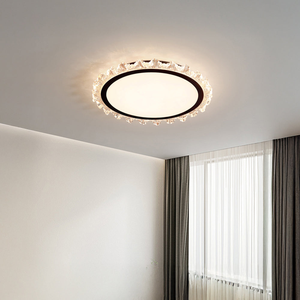 モダンな調光可能なクリスタルリビングルームLEDシーリングライト