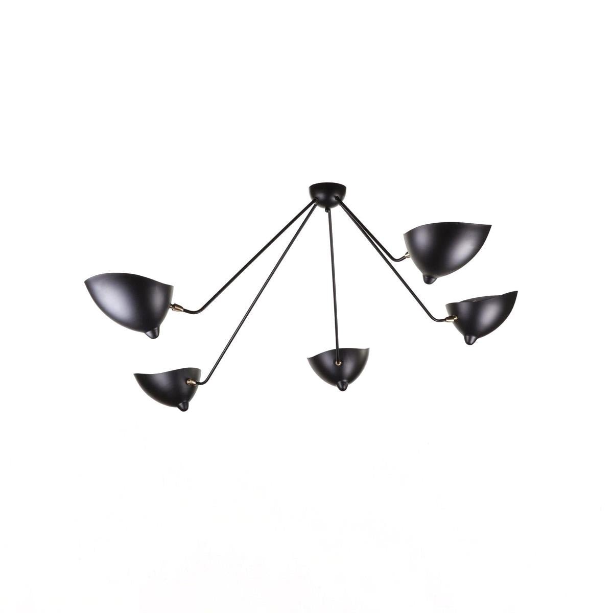 Leaning Serge Mouille Ceiling Lamp B