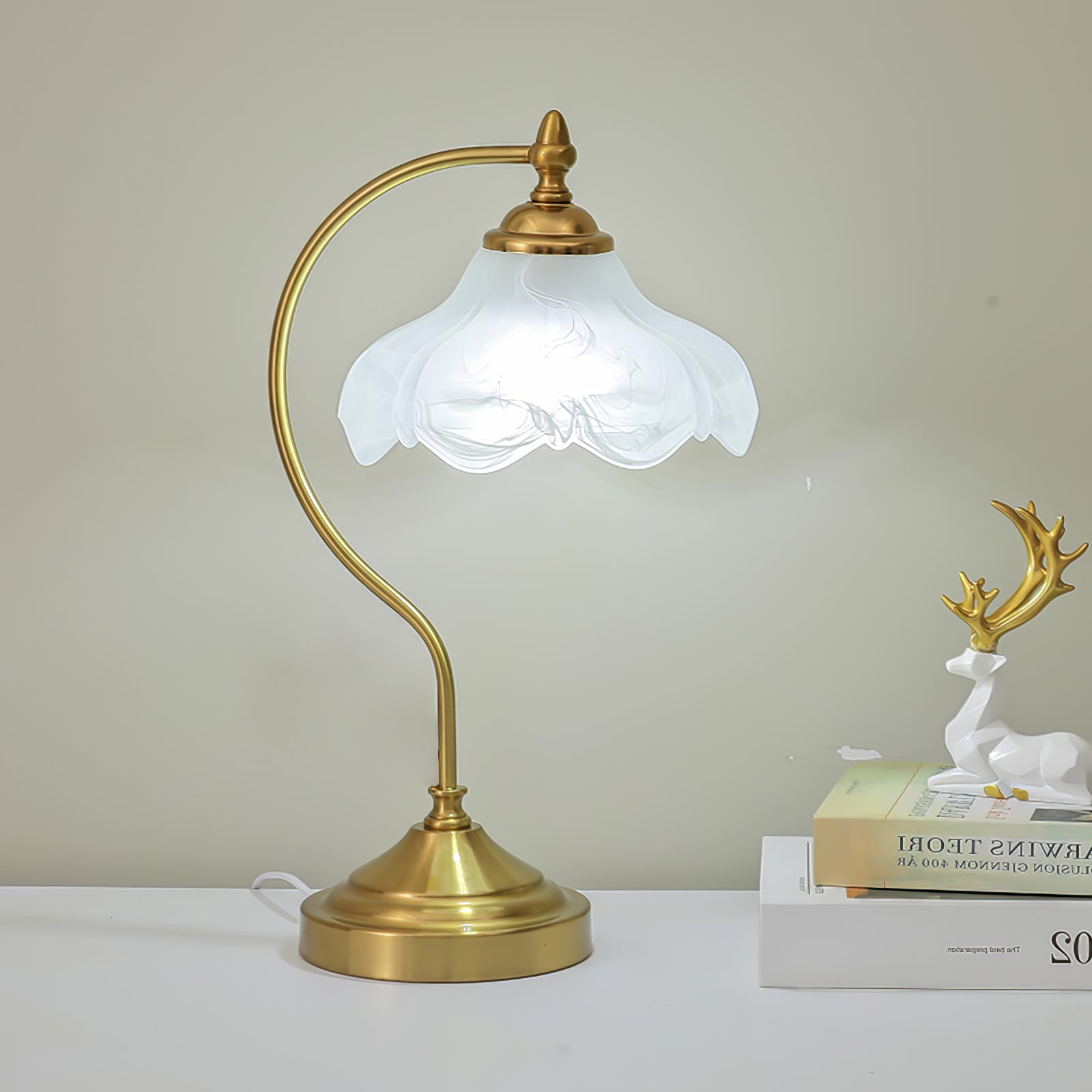 マグノリアフラワーテーブルランプ