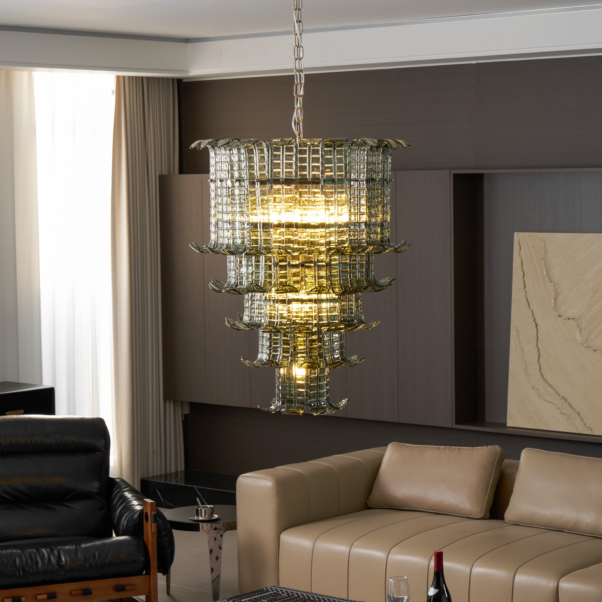 Murano Cascade Glass Chandeliers