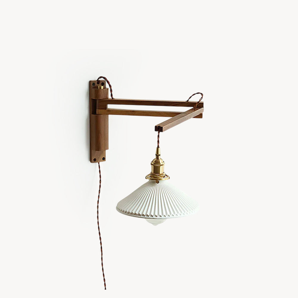 Walnut Telescopic Wall Lamp