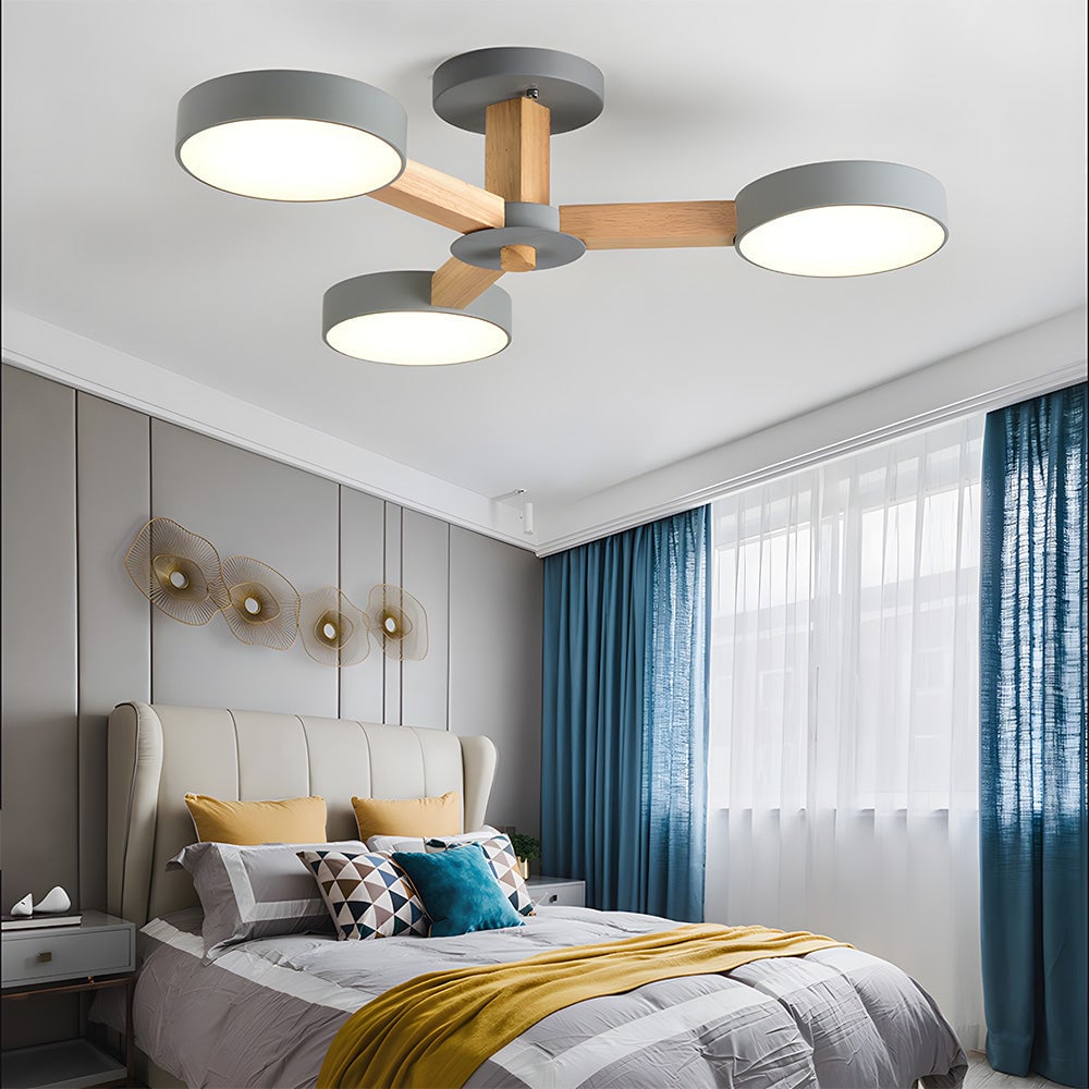 北欧風マルチラウンドLEDリビングルームシーリングライト