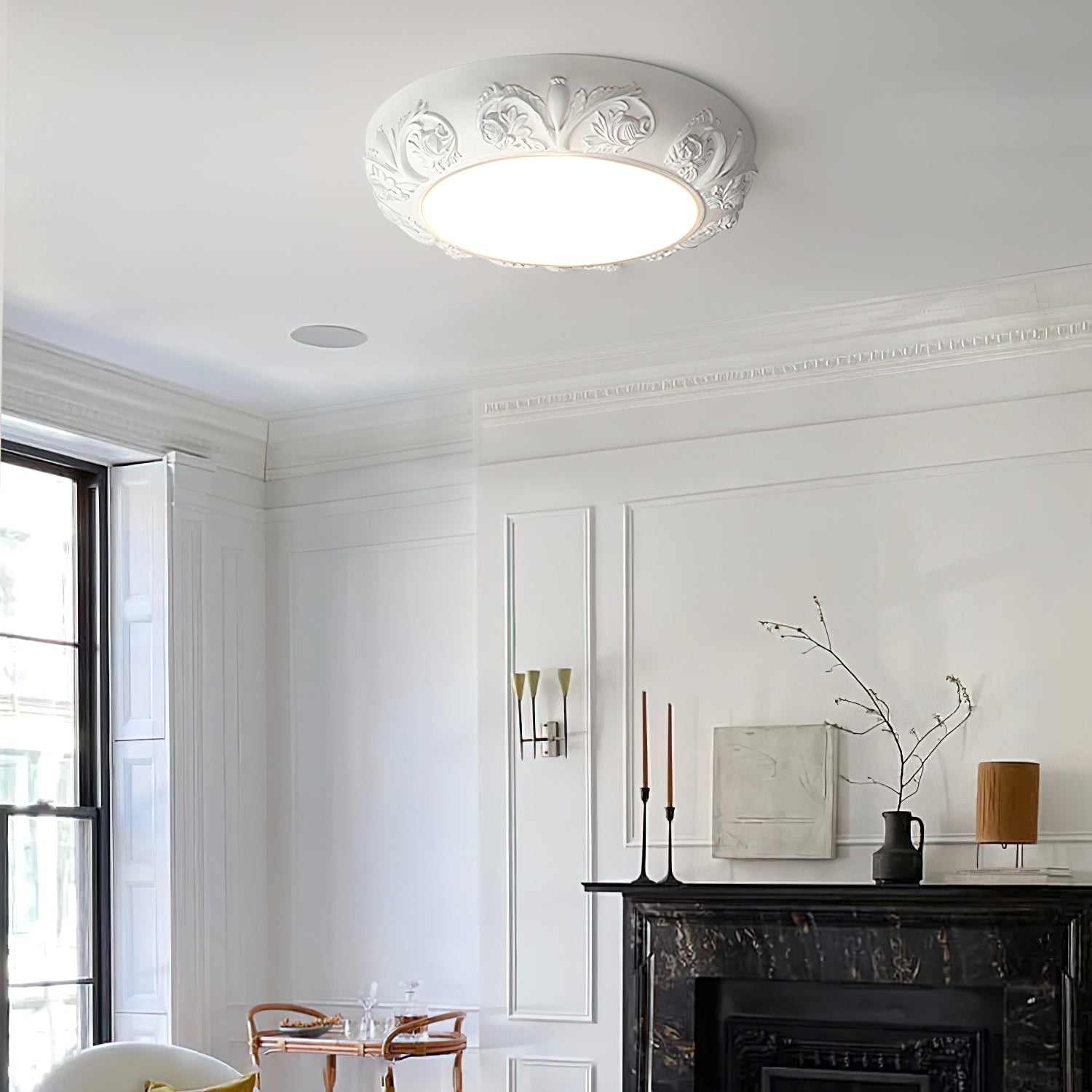 フランスのレトロな天井ランプ