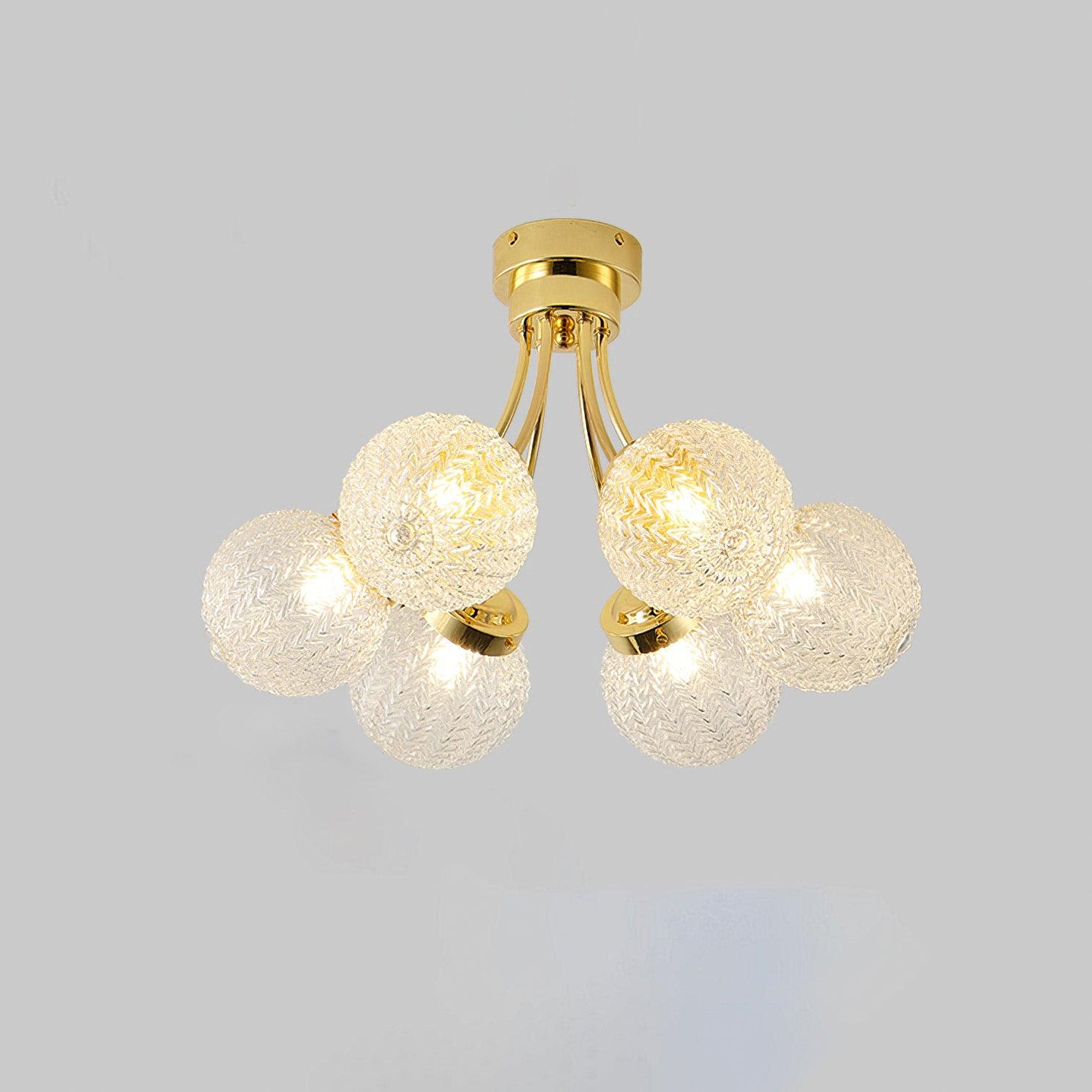 彫刻ガラスシーリングランプ