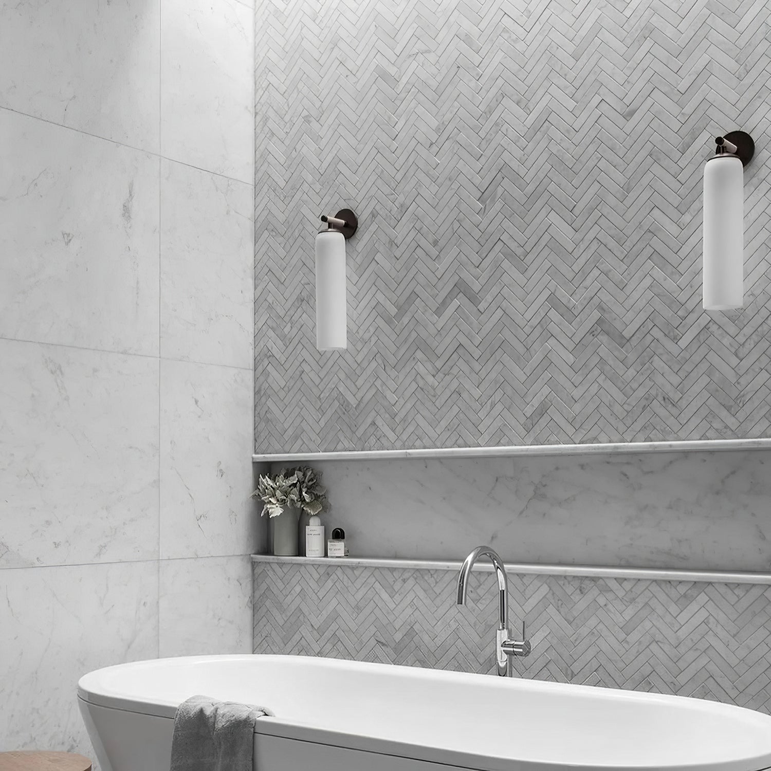 ロングチューブガラス燭台