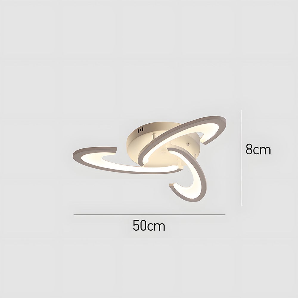 モダンな北欧風アイアンリビングルームLEDシーリングライト