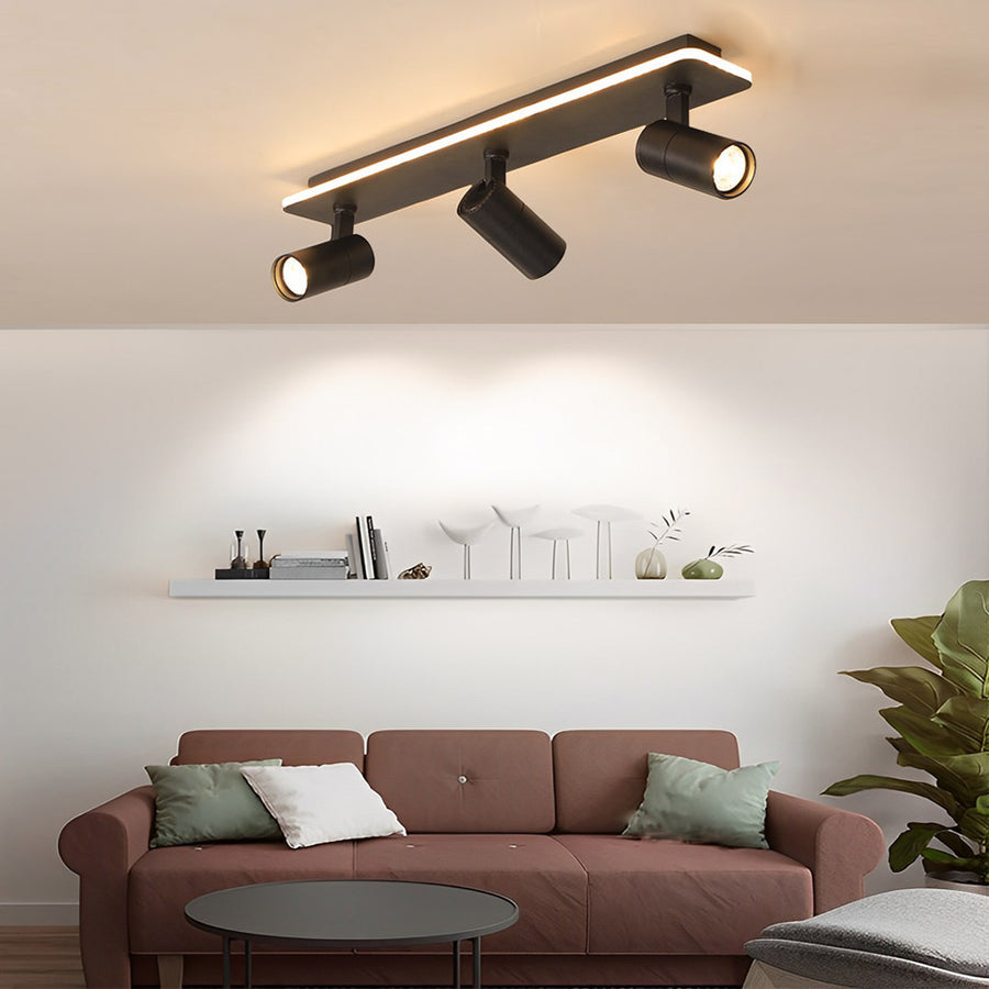 キッチン用のシンプルなトラック天井（白黒）