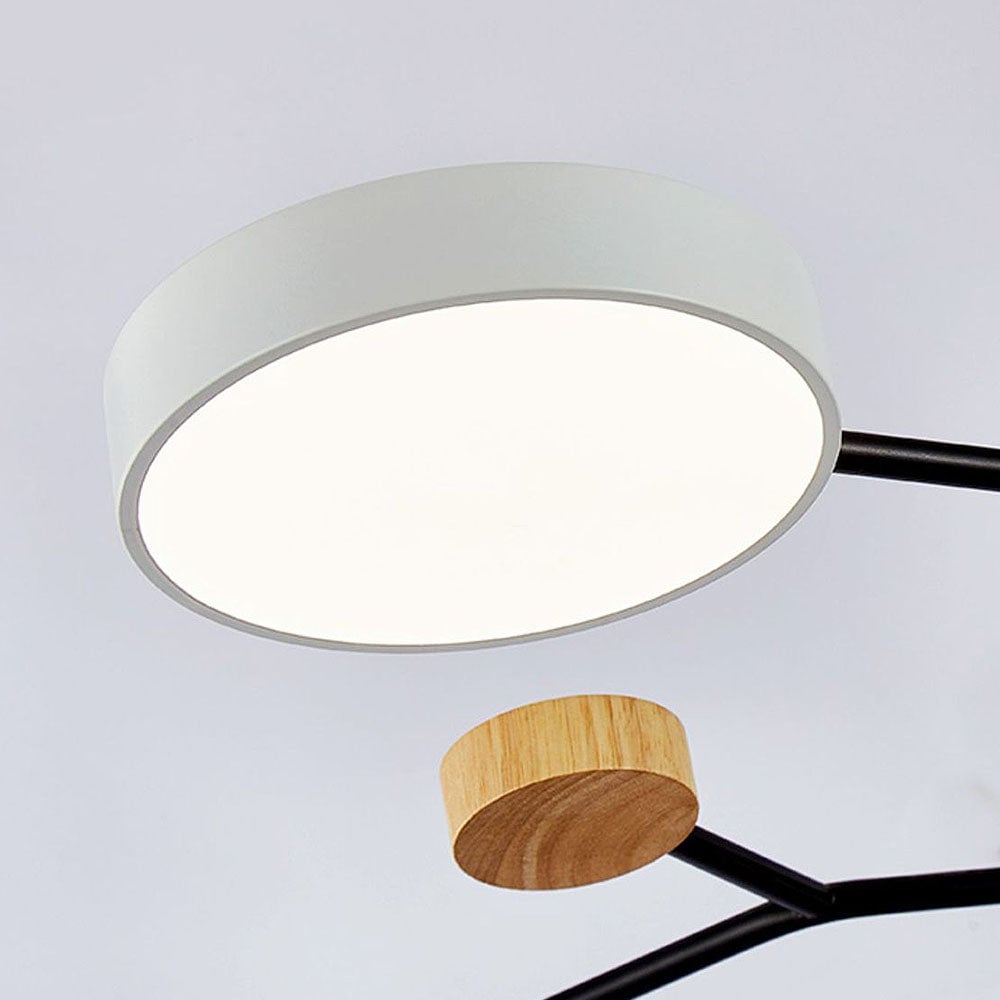 スカンジナビア風LED寝室用シーリングファンライト