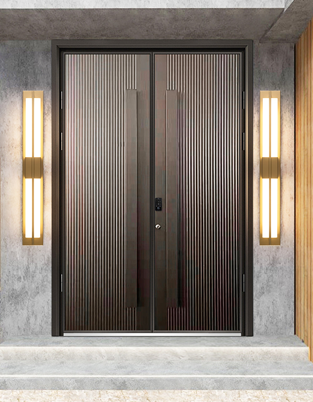 長方形アラバスター真鍮壁取り付け用燭台