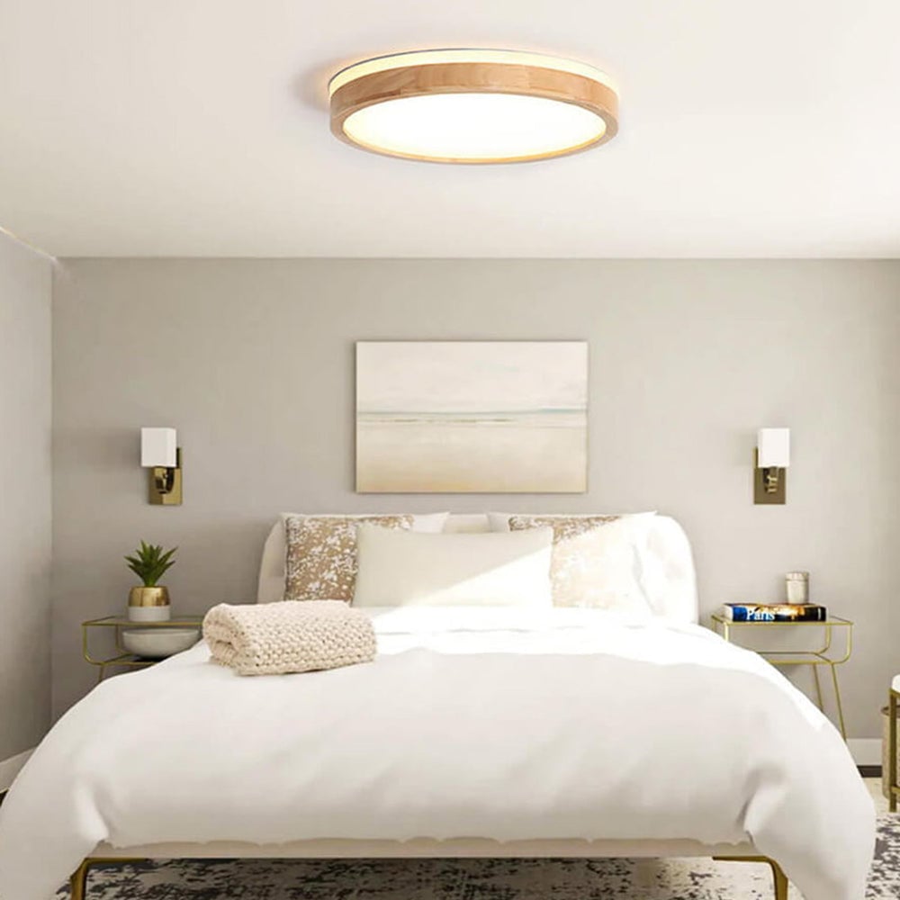 木製リビングルーム用LEDシーリングライト