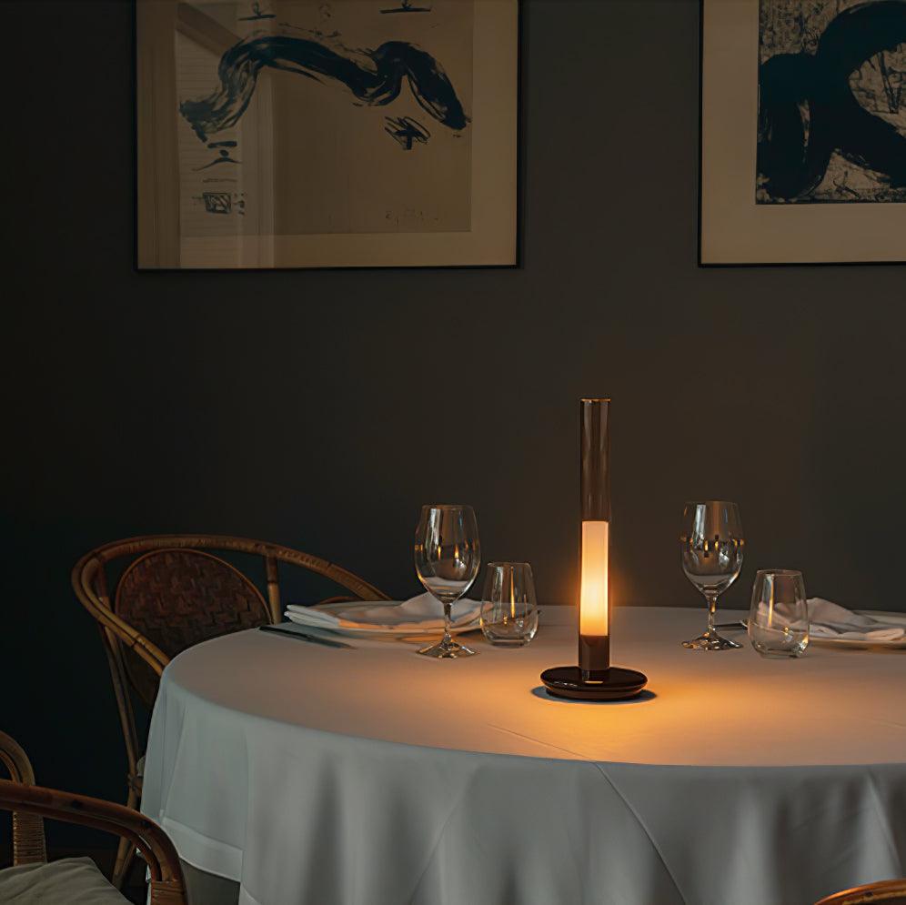 コラム内蔵バッテリーテーブルランプ