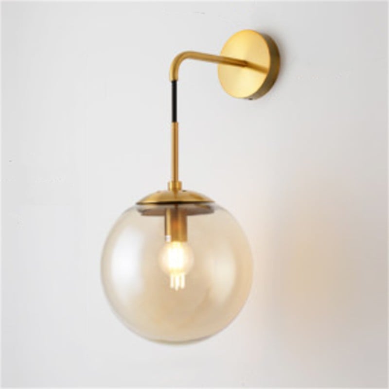 北欧ガラスボールウォールライト