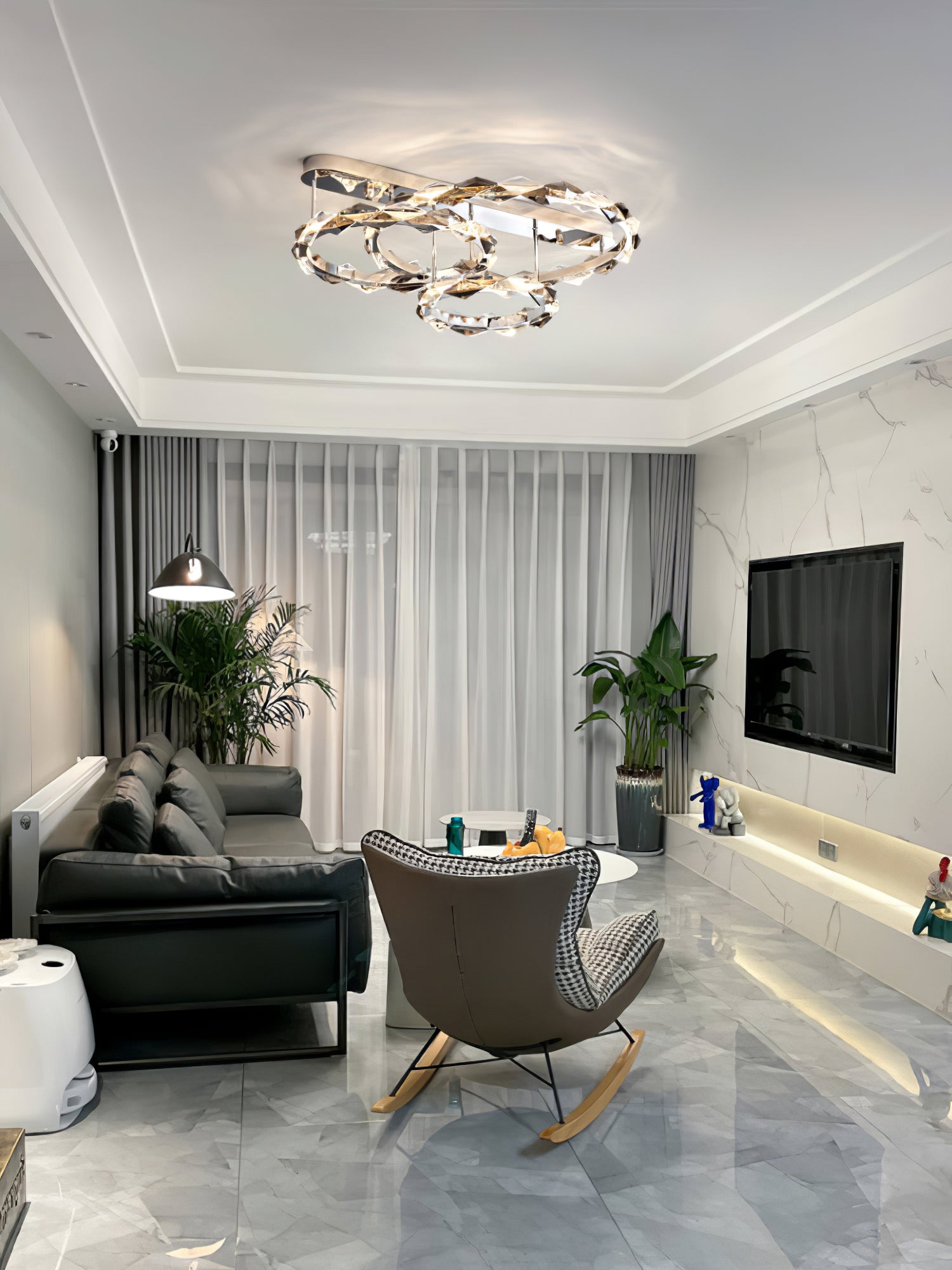 Rhombus Crystal Ceiling Lamp