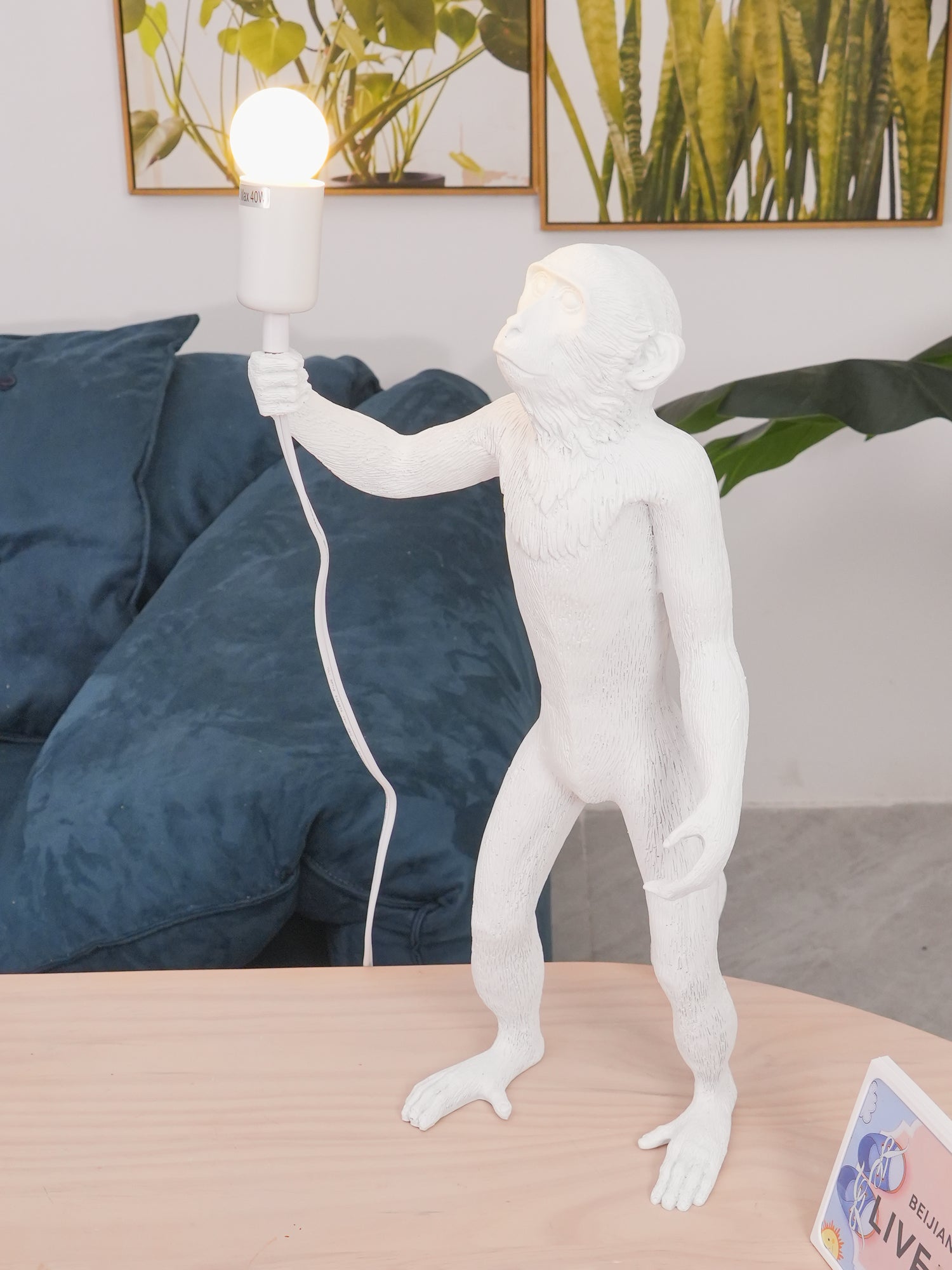 Monkey Resin Table Lamp