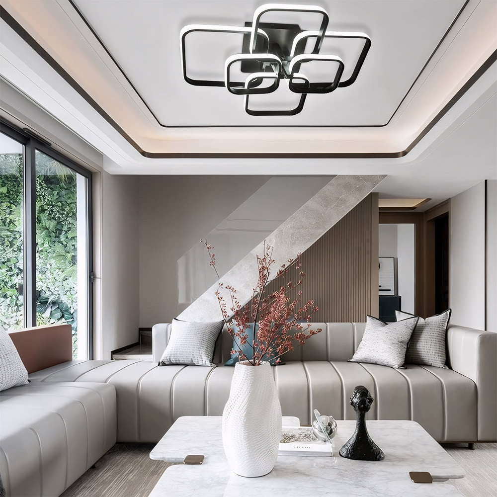 北欧の創造性あふれるマルチスクエアリビングルームLEDシーリングライト
