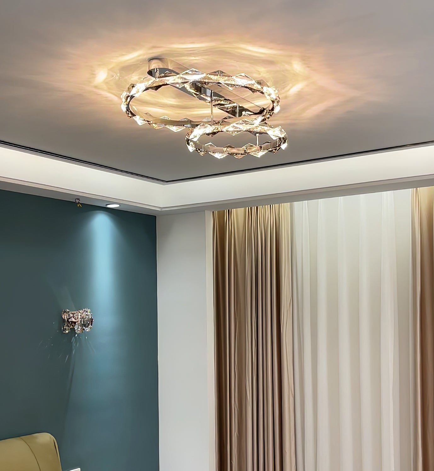 Rhombus Crystal Ceiling Lamp