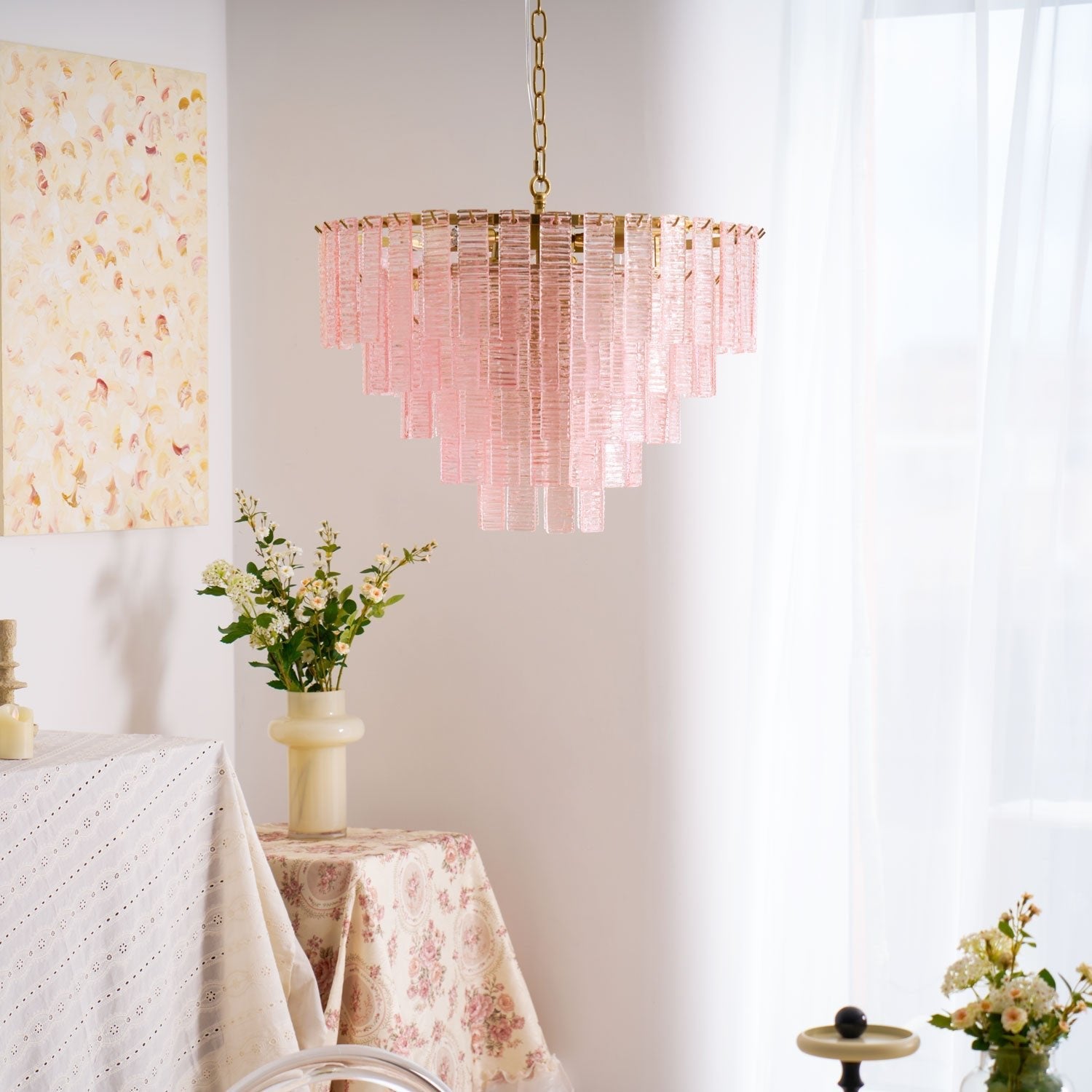 Opalora Pink Chandelier