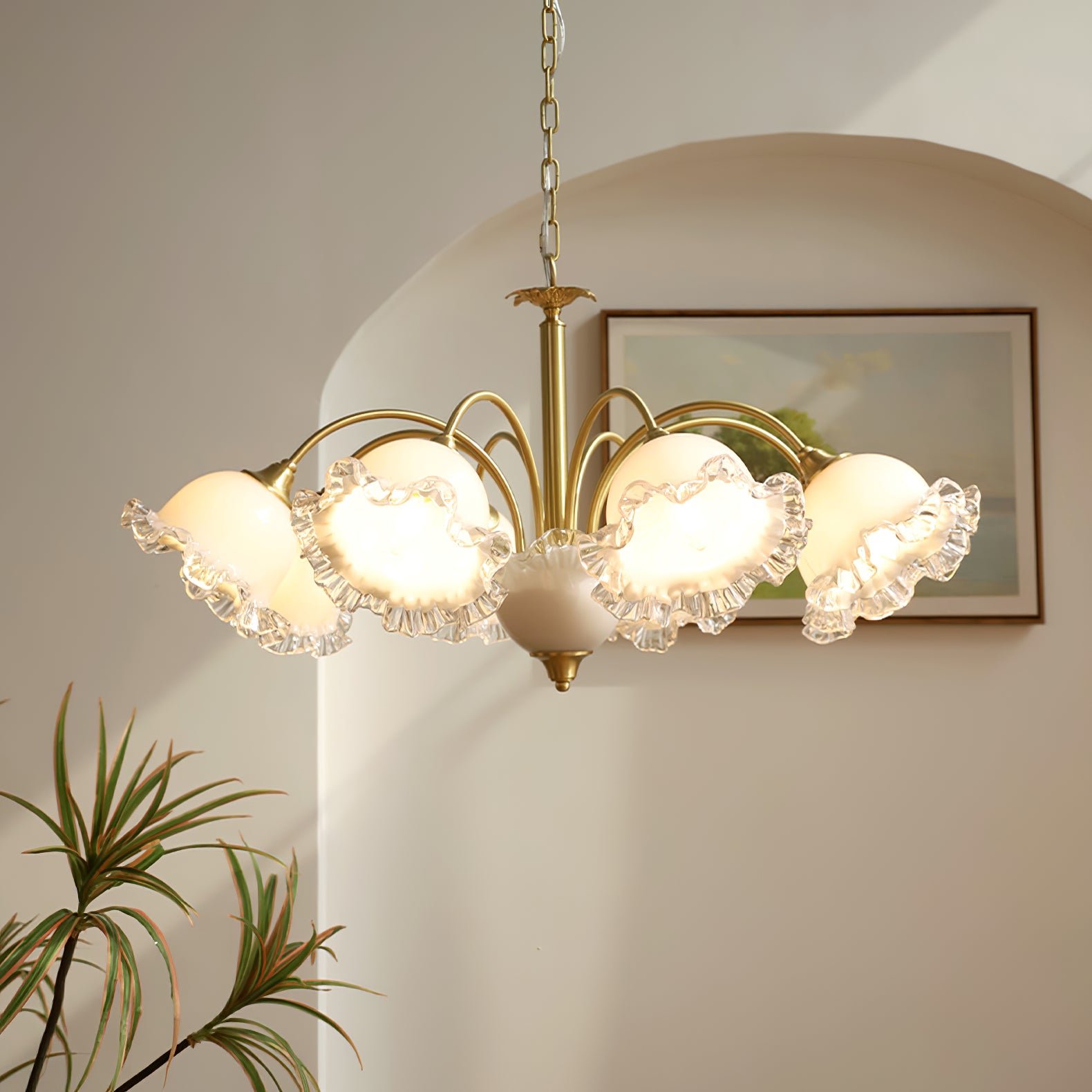 Floral Glass Chandelier