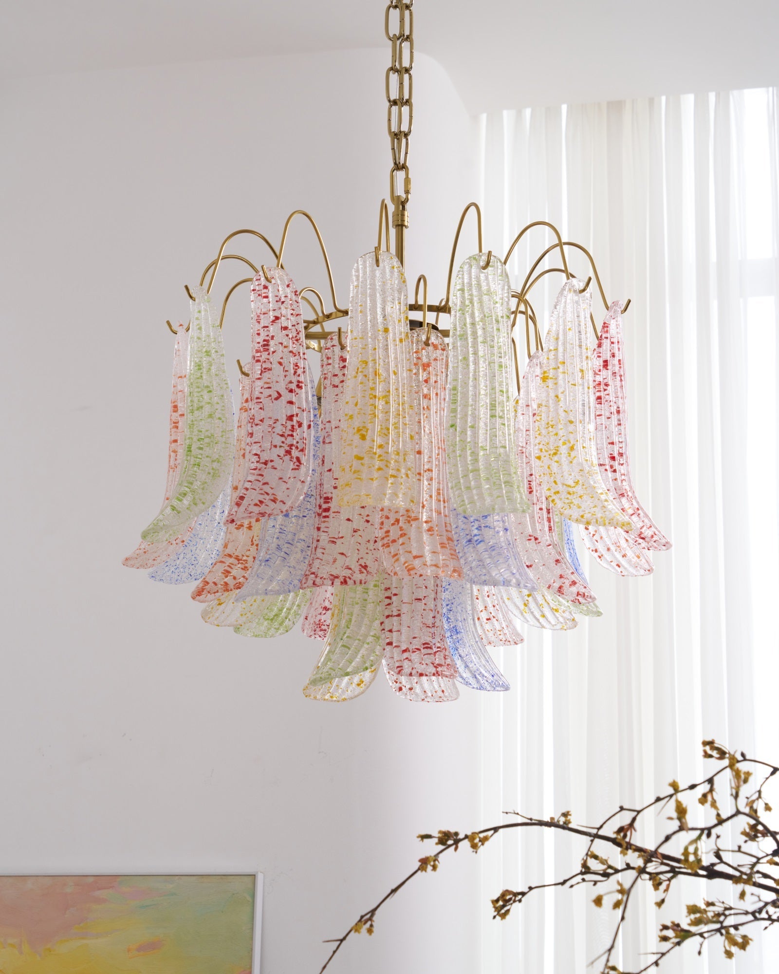 Venini Glass Chandelier