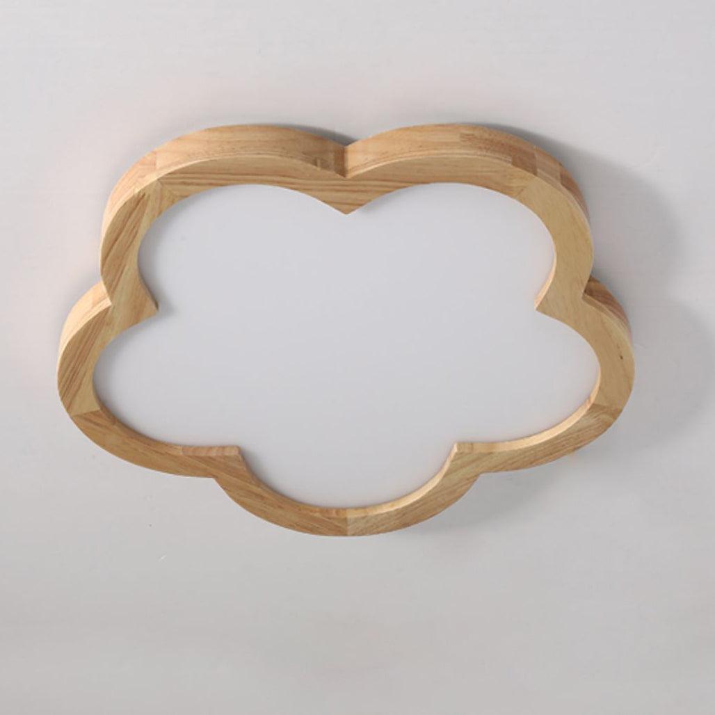 Wooden Flowers Ceiling Lamp