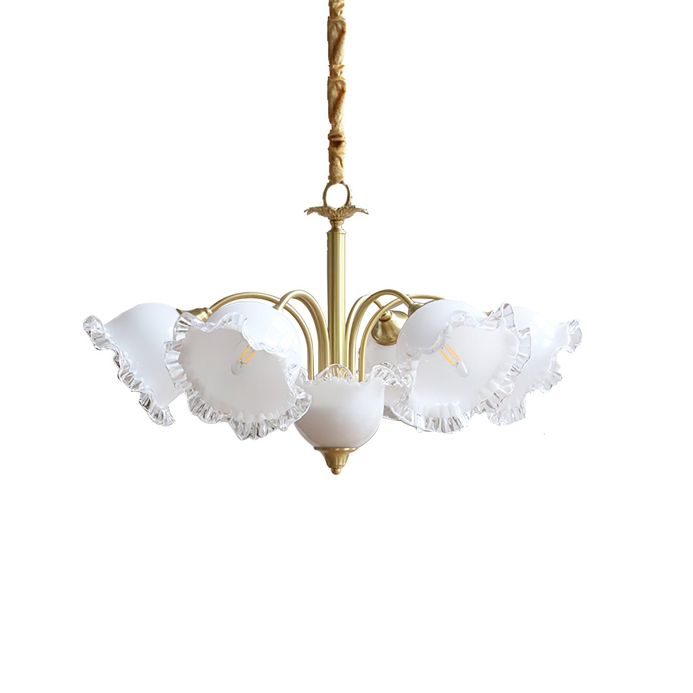 花柄ガラスシャンデリア